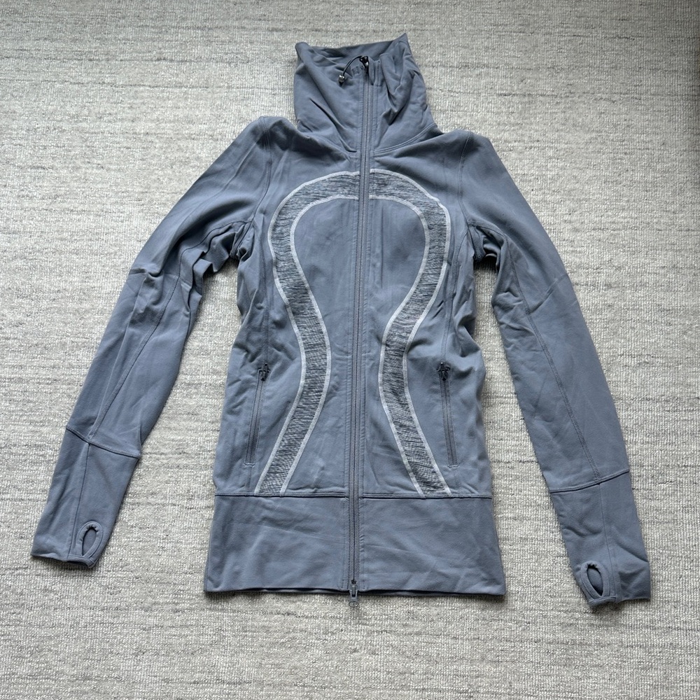 High Neck Grey lululemon Zip Jacket